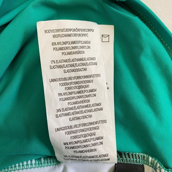 La Blanca Strappy One-Shoulder One-Piece Swimsuit, Emerald Green, Size 12 NWT - Picture 13 of 16